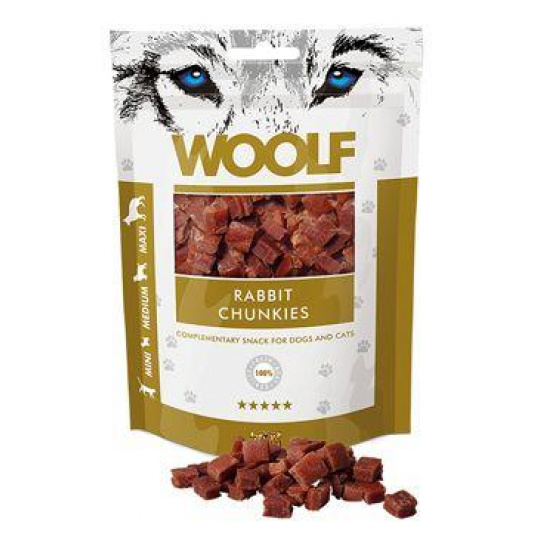 WOOLF pochoutka rabbit chunkies 100g