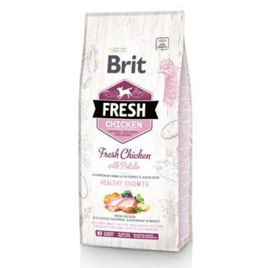 Brit Fresh Dog Chicken&Potato Puppy HealthyGrowth 12kg