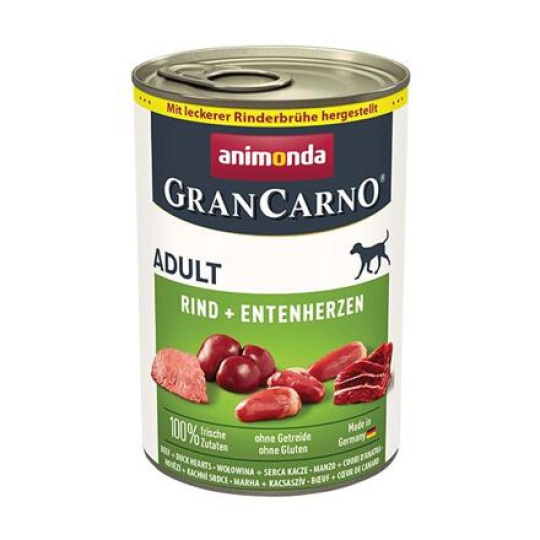 GRANCARNO Adult - hovězí, kachní srdce  400g