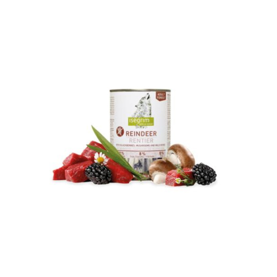 ISEGRIM dog Adult Mono Sob čistý s Černicami, Šampiňónmi & Bylinkami bal. 6 x 400 g konzerva