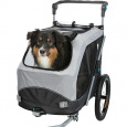 Vozík za bicykel s funkciou rýchleho skladania M 63 x 95 x 90/132 cm, nosnosť max. 22 kg, sivý