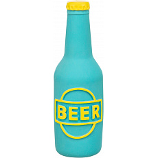 Beer bottle - pivná fľaša, latexová hračka so zvukom 12,5 cm, modrá Beer bottle - pivná fľaša, latexová hračka so zvukom 12,5 cm, modrá