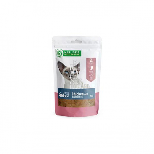 Pamlsok Natures P Snack cat chicken & blueberries 75 g Pamlsok Natures P Snack cat chicken & blueberries 75 g