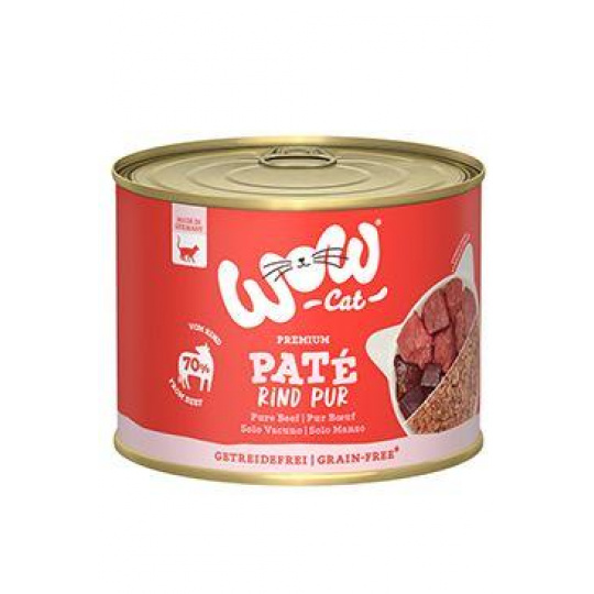 WOW Cat konz. Adult Paté PUR hovädzie 200g