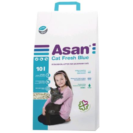 Podstielka ASAN Fresh Blue pre mačky a fretky 10 L (2 kg)