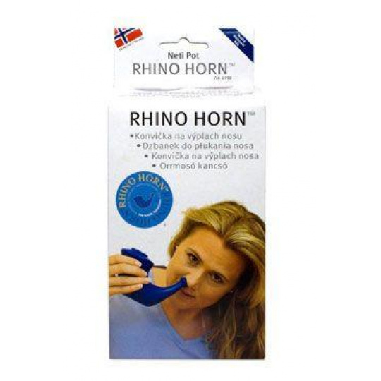 Konvička na výplach nosa Rhino Horn modrá 1ks
