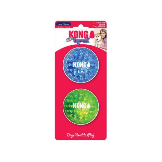 Hračka Kong Dog Squeezz Geodz 2 ks Assorted Lopty, TPR, L