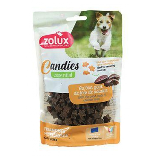 Pochoutka pes CANDIES hvězdičky játrové 150g Zolux Pochoutka pes CANDIES hvězdičky játrové 150g Zolux