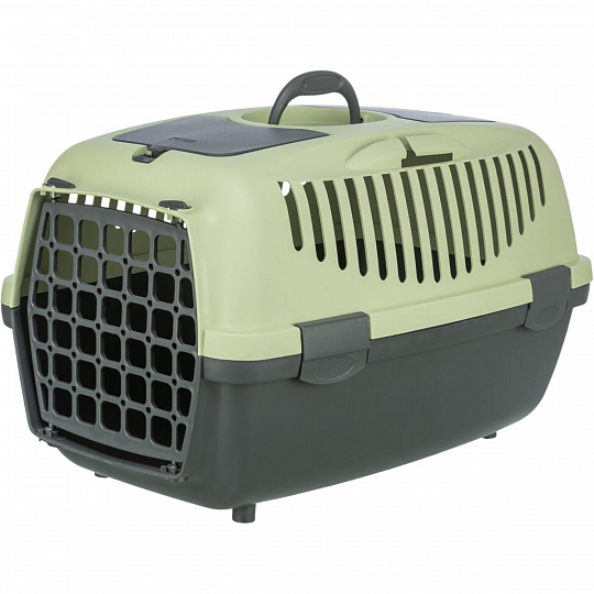 Transportný box CAPRI II, XS-S: 37x34x55cm (max. 8kg), tmavosivá/pastelovo zelená Transportný box CAPRI II, XS-S: 37x34x55cm (max. 8kg), tmavosivá/pastelovo zelená