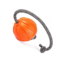 Hračka pes Liker Cord loptička oranžová 7cm