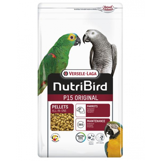 VL NutriBird P15 Original - extrudy pre veľké papagáje s domácim ovocím 10 kg