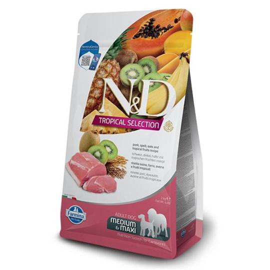 Farmina N&D dog TROPICAL SELECTION (AG) adult medium & maxi, bravčové 10 kg