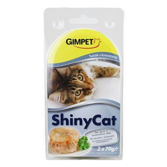 Gimpet ShinyCat konz. tuniak&krevety 2x70g