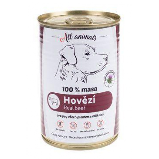 All Animals DOG konz. Hovädzie mleté 400g