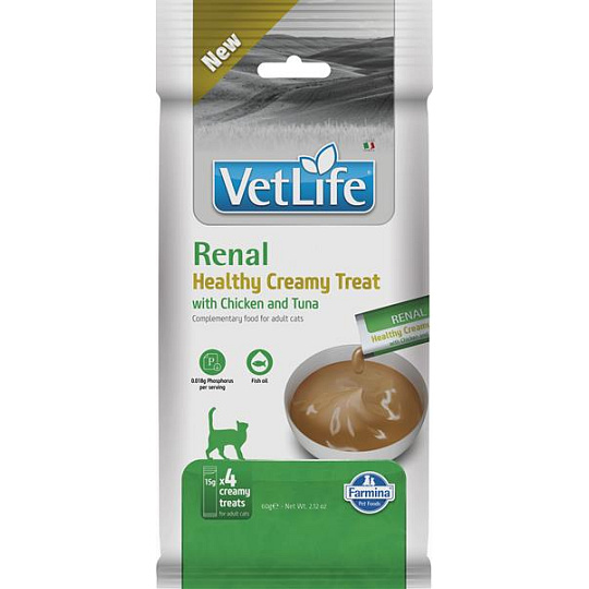 Pamlsok Farmina Creamy Vet Life Cat Renal with Chicken & Tuna 60 g Pamlsok Farmina Creamy Vet Life Cat Renal with Chicken & Tuna 60 g