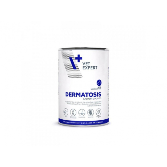 VetExpert VD 4T Dermatosis Dog Salmon konzerva 400g