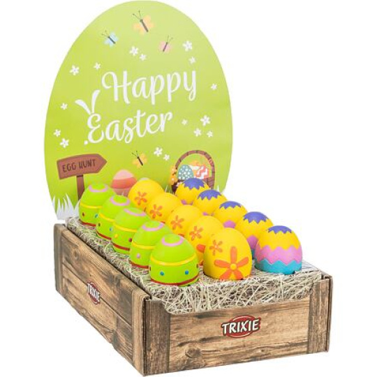 EASTER Display - limitovaný velikonoční komplet se 30 ks latexových vajíček (8 cm)