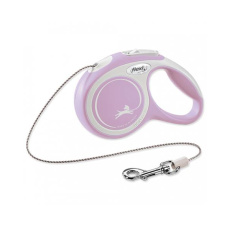 Vodítko Flexi New Comfort lanko M 8 m svetloružové (do 20 kg)