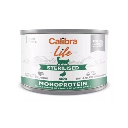 Calibra KONZERVA cat Life Sterilised kačica 6 x 200 g
