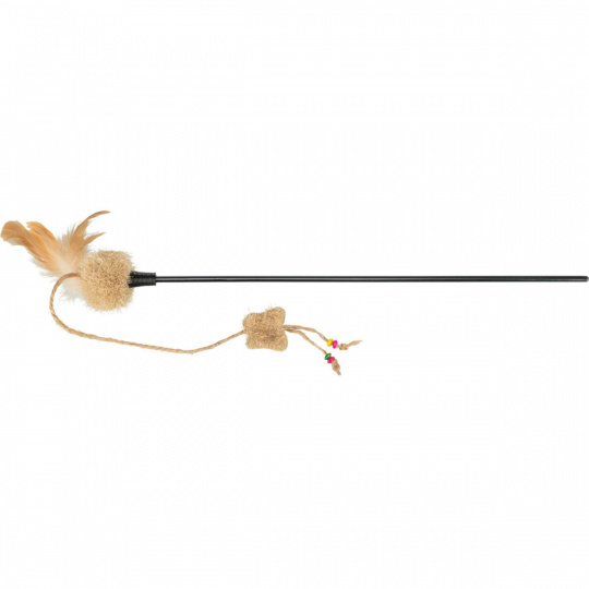 Škádlítko s motýľom a guľôčkami, perie 54 cm