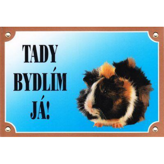 Farebná ceduľka Pozor pes, Morča Farebná ceduľka Pozor pes, Morča