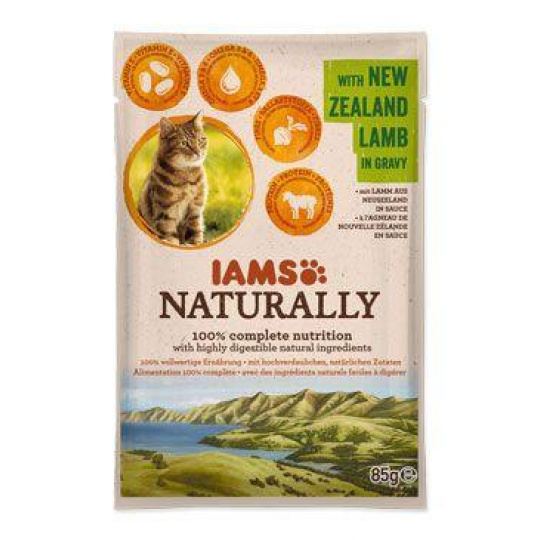 Iams Cat Adult Naturally kapsička Jahňacie v omáčke 85g