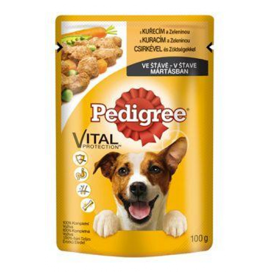 Pedigree kapsa kuřecí a zelenina ve šťávě 100g