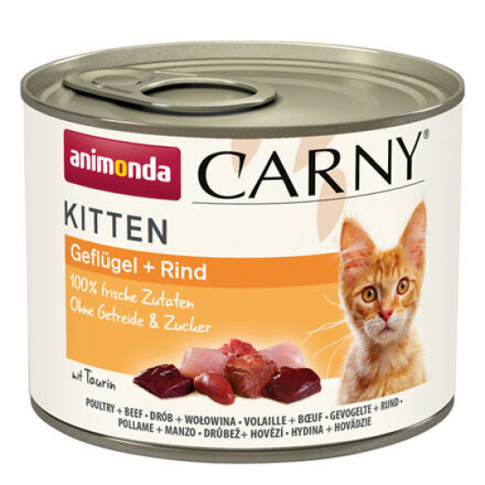 ANIMONDA konzerva CARNY Kitten - hydinové + hovädzie 200g ANIMONDA konzerva CARNY Kitten - hydinové + hovädzie 200g