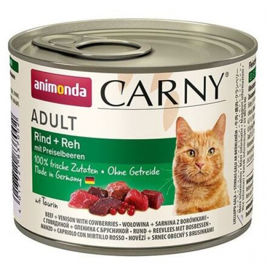 ANIMONDA konzerva CARNY Adult - hovädzie, srnčie, brusnice 200g