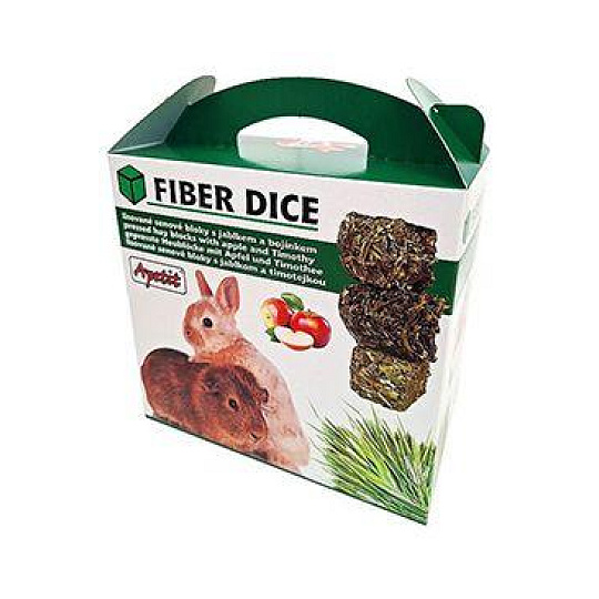 Apetit senové bloky s jablkom, bojínkom Fiber Dice 1kg Apetit senové bloky s jablkom, bojínkom Fiber Dice 1kg