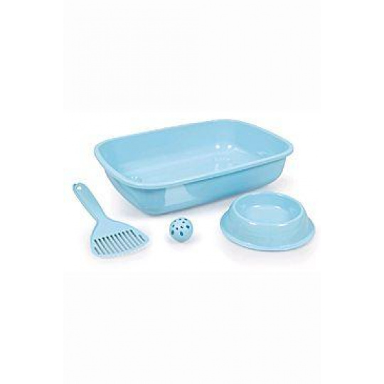 WC mačka Welcome Kitten set sivomodrý