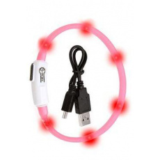 Obojek USB Visio Light LED nabíjecí 35cm růžový KAR Obojek USB Visio Light LED nabíjecí 35cm růžový KAR