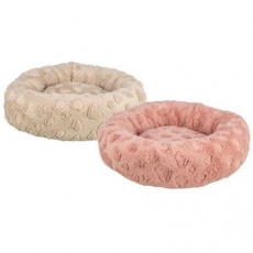 Pelech AMOROSA, okrúhly s okrajom, 50 cm, béžová/staroružová - LIMITOVANÁ PONUKA