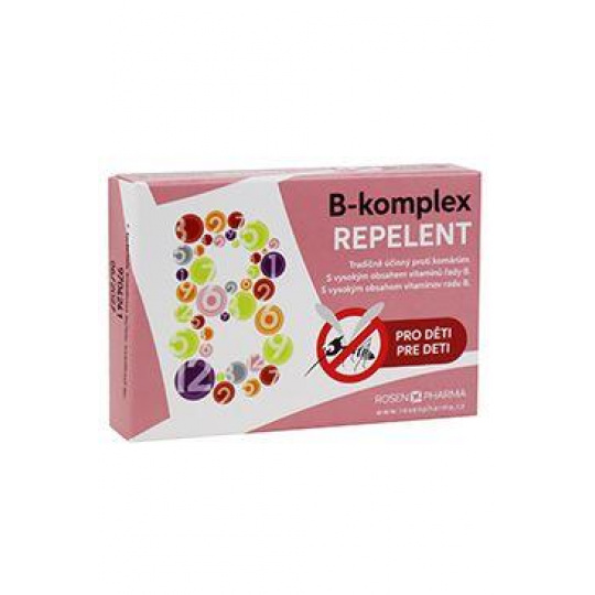 Vitamín B-komplex REPELENT pre deti drg 25 ROSEN Vitamín B-komplex REPELENT pre deti drg 25 ROSEN