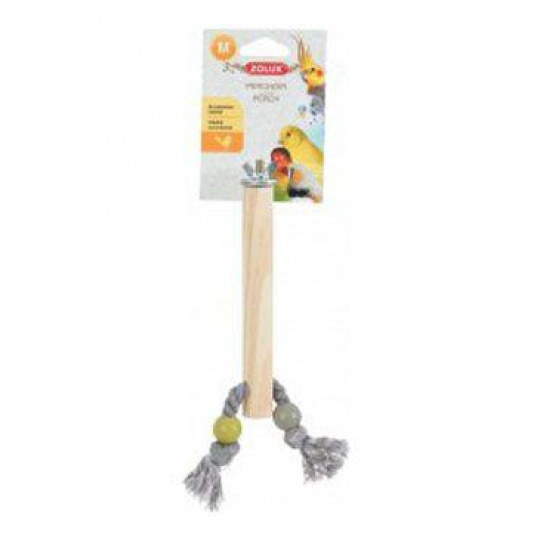 Bidlo pre vtáky drevené s lanom M 17cm Zolux Bidlo pre vtáky drevené s lanom M 17cm Zolux