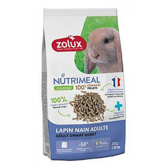 Krmivo pro králíky Adult NUTRIMEAL 2,55kg Zolux Krmivo pro králíky Adult NUTRIMEAL 2,55kg Zolux
