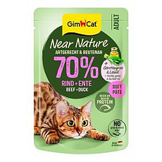 GimCat Near Nature kapsička hovädzie&kačica 85g