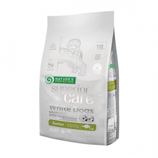 Natures P Superior care white dog GF junior white fish small&mini 1,5 kg Natures P Superior care white dog GF junior white fish small&mini 1,5 kg