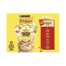 Nestlé Friskies cat Multipack kura&hovädzie&jahňacie&kačica kapsička 12x85 g