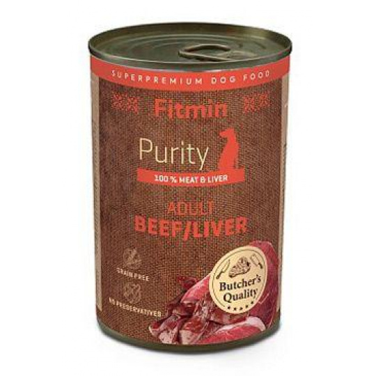 Fitmin dog Purity tin konz Adult Beef&Liver 400g
