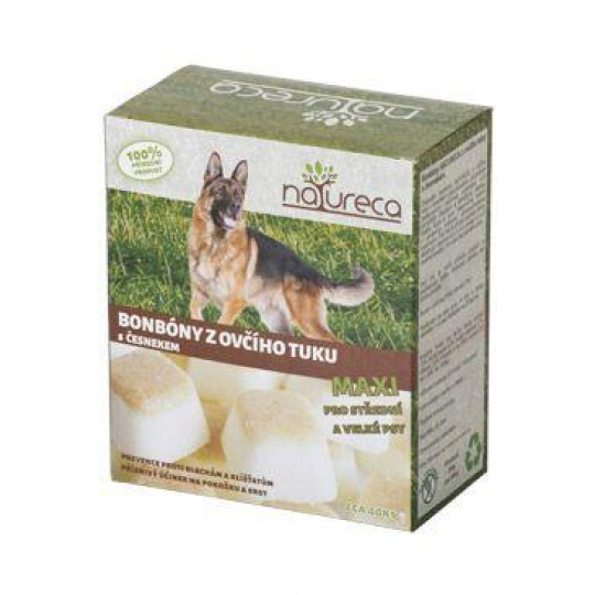 NATURECA Bonbóny z ovčieho tuku s cesnakom Maxi 250g
