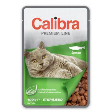 Calibra Cat  kapsa Premium Sterilised Salmon 100g