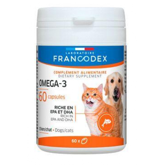 Francodex Omega 3 Capsules pes, kočka 60tbl