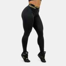 Dámske legíny Classic High Waist Intense Perform Black/Gold - NEBBIA Dámske legíny Classic High Waist Intense Perform Black/Gold - NEBBIA