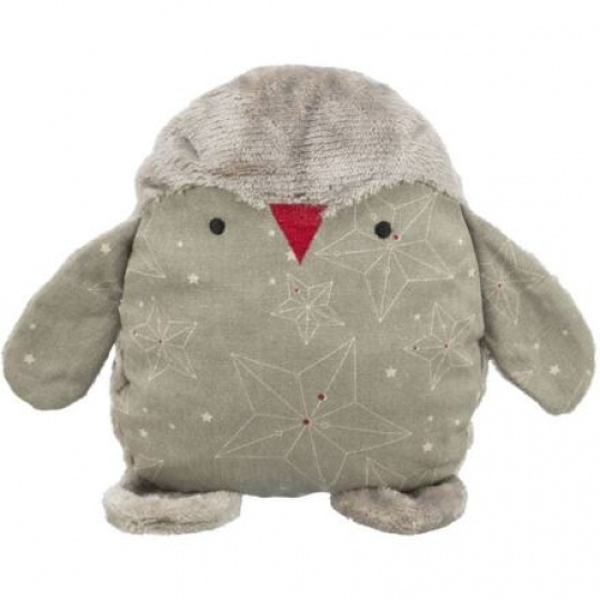 Xmas PENGUIN - vianočný plyšový tučniak bez zvuku, 24 cm, látka/plyš