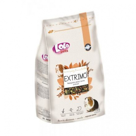 EXTRIMO kompletné krmivo pre morčatá v sáčku so zipsom 750 g