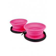 Cestovná dvojmiska ružová 700ml Kiwi