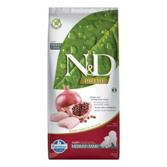 N&D PRIME DOG Puppy M/L Chicken & Pomegranate 12kg