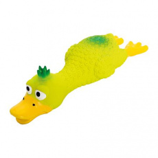 Ošklbaná kačica s chocholom, ležiaca, so zvukom, 18 cm, zelená, HipHop Dog
