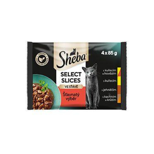 Mars SHEBA kapsička Šťavnatý výber v šťave 4 x 85 g
